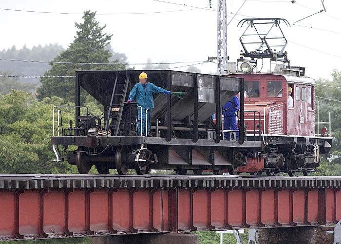 弘南鉄道大鰐線ED221+ホキ1246平川鉄橋