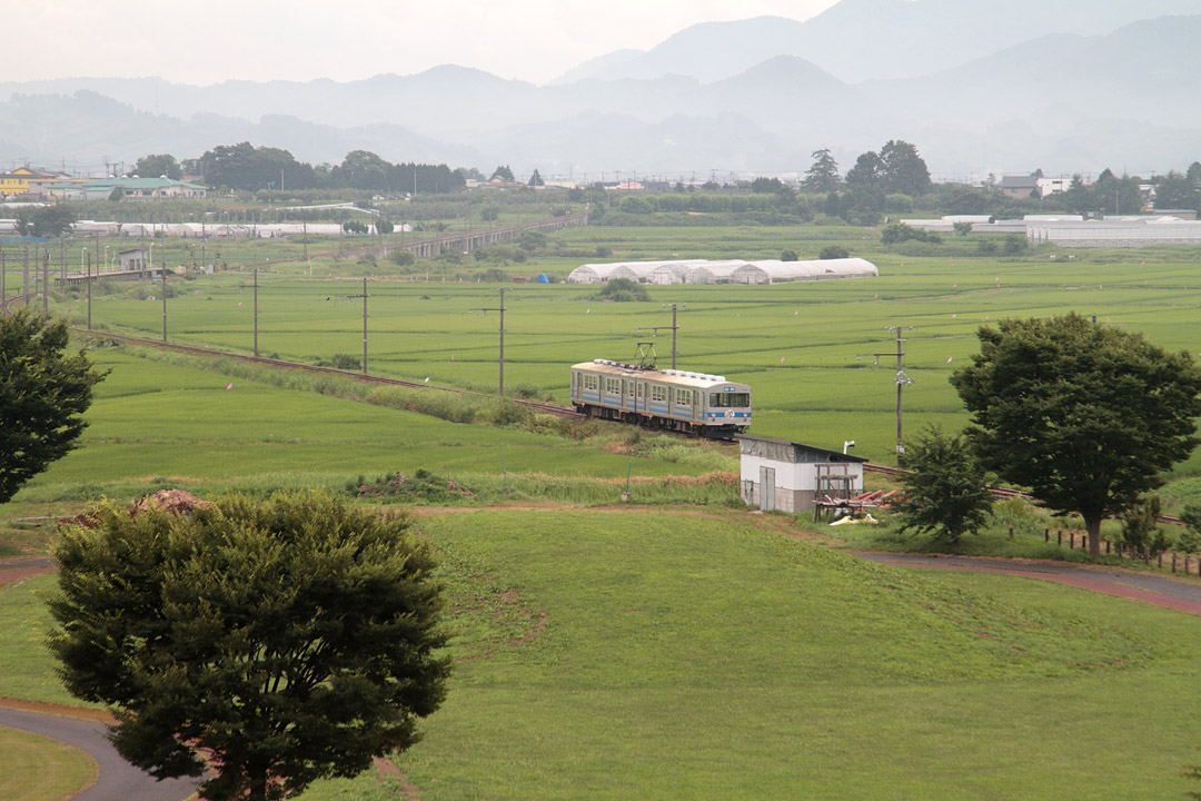 弘南鉄道　田んぼアート駅遠景