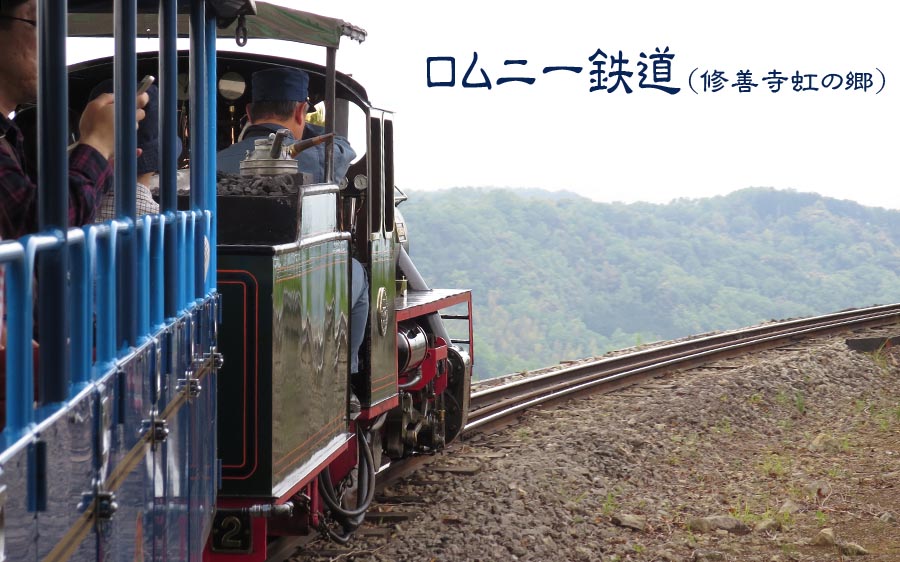 虹の郷ロムニー鉄道カンブリア号蒸気機関車牽引の列車
