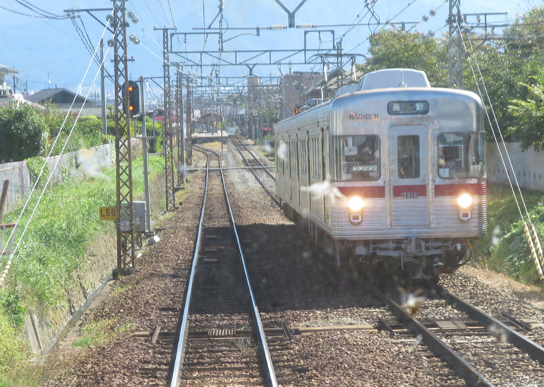 長野電鉄線路枕木締結状況-5