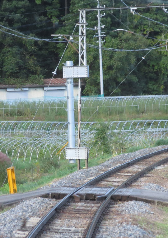 長野電鉄 改造架線柱