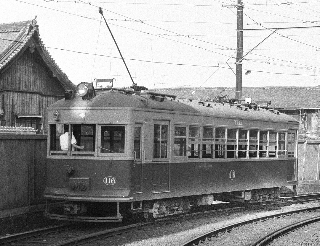 京福嵐山線ポール時代モボ116