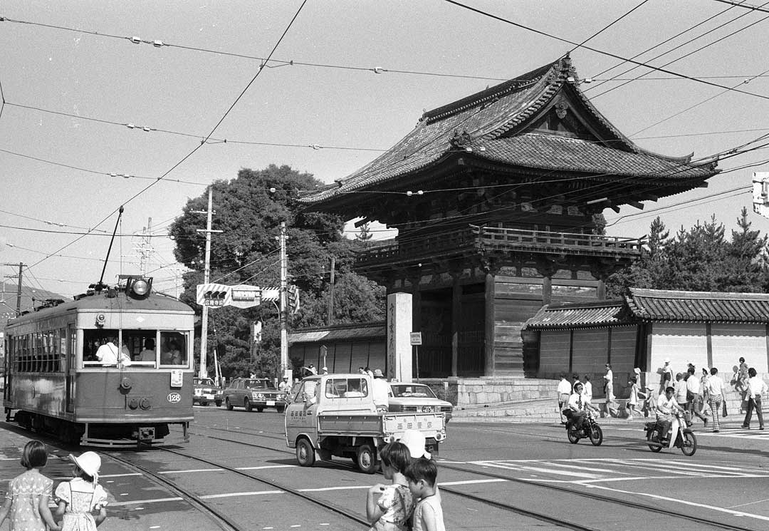 京福嵐山線ポール時代広隆寺