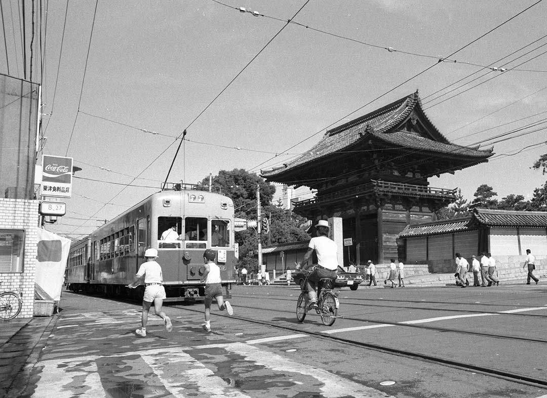 京福嵐山線ポール時代広隆寺