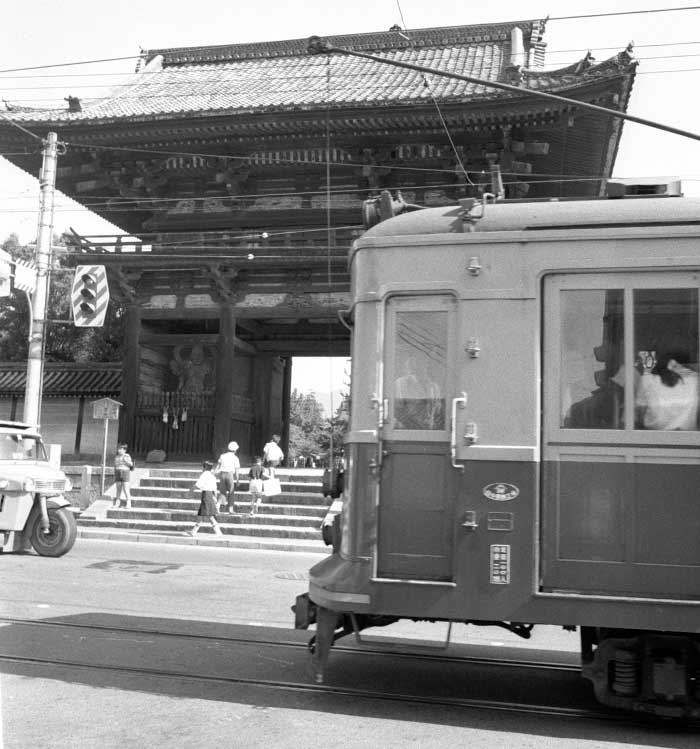 京福嵐山線ポール時代広隆寺