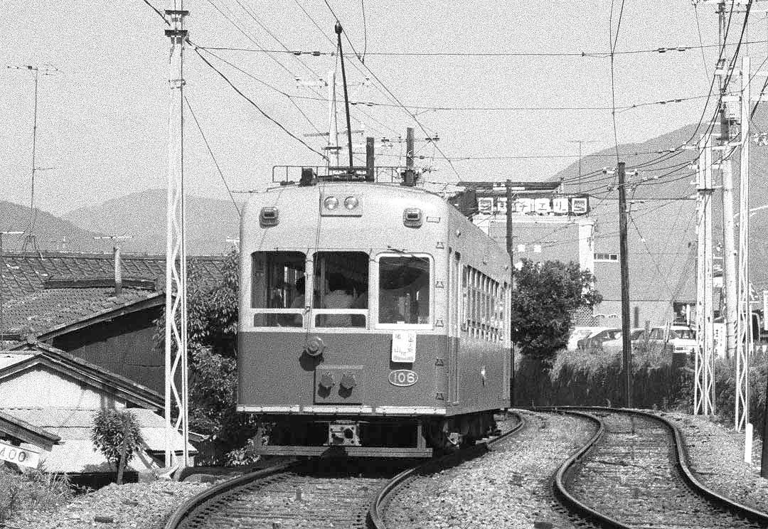 京福嵐山線ポール時代モボ106