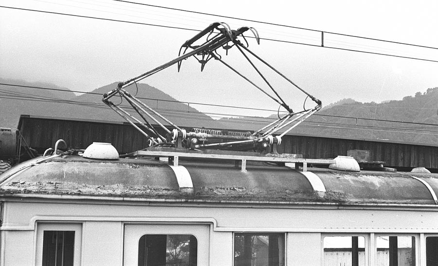 一畑電鉄(電車)デハ1形パンタ取りつけ方法
